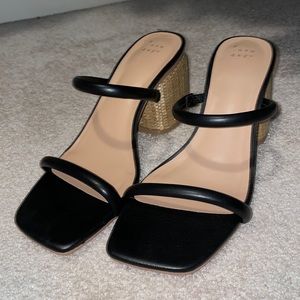 Black block heel